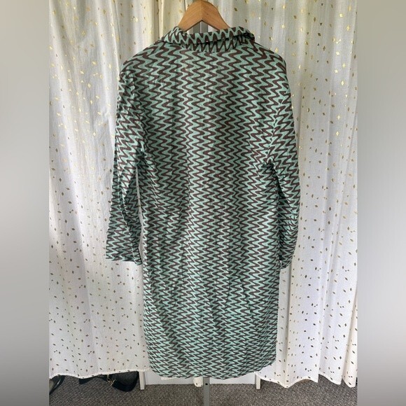 Zara The Lissie Shirt Printed Tunic Long Sleeve Blouse Boho Bloggers Favorite L - Picture 8 of 10